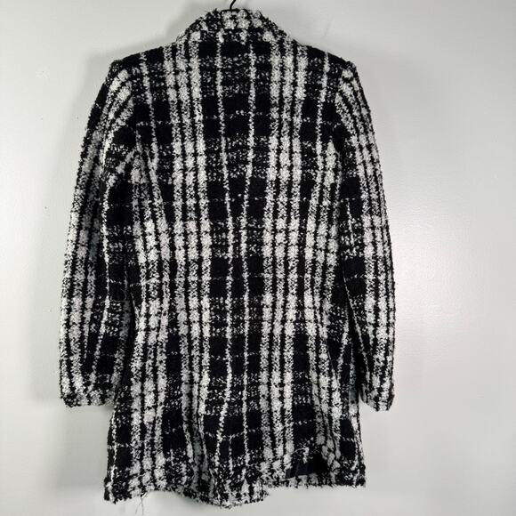 NWT G By Giuliana Bouclé Tweed Black & White Plaid Double Breasted Blazer Size S - Picture 6 of 9